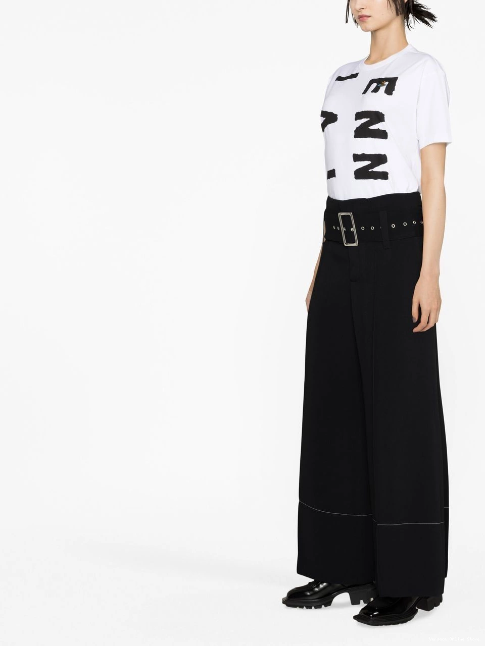 Affordable wide-leg trousers Women Versace high-waisted 0717